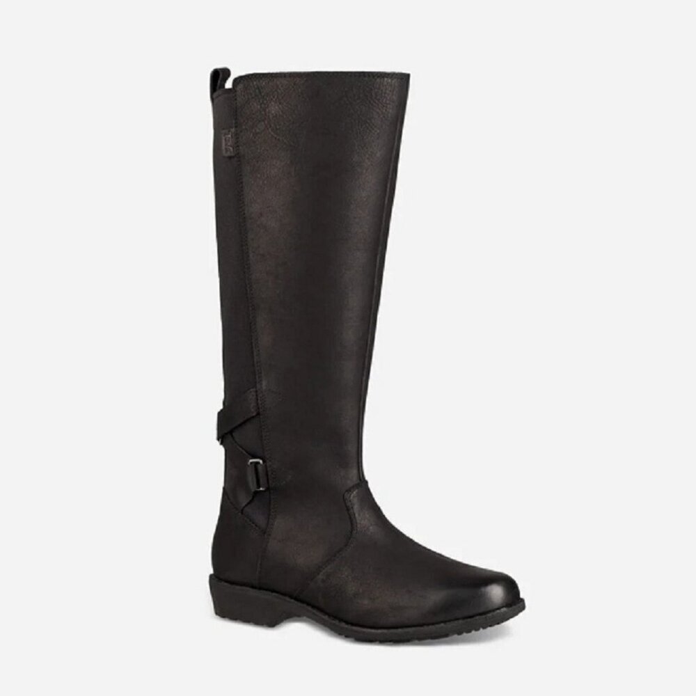 New! Teva Women's Black Ellery Tall Bison Boots Size 5